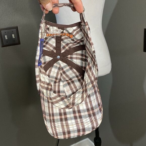 Hooters Plaid Baseball Hat Top of The World 100% cotton Embroidered Rare HTF - Picture 7 of 14